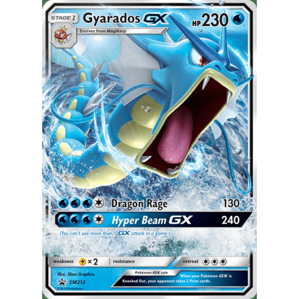 Gyarados-GX Black Star Promo SM212 Pokemon Card Game Sun & Moon Promos