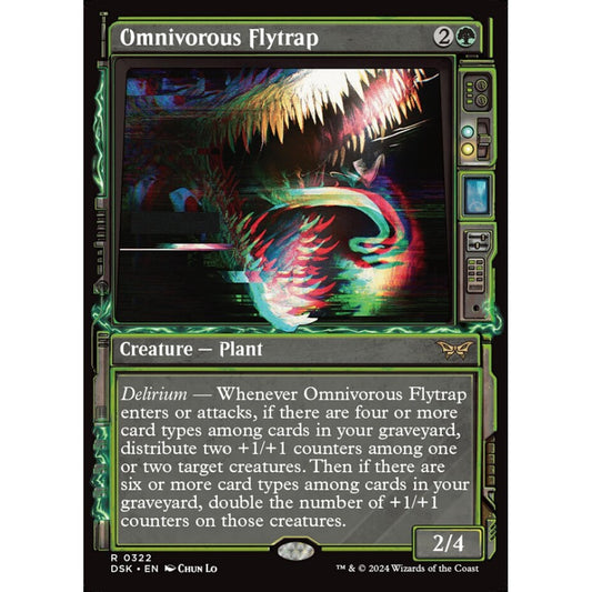 Omnivorous Flytrap, 322, rare, Magic: The Gathering, Duskmourn: House of Horror