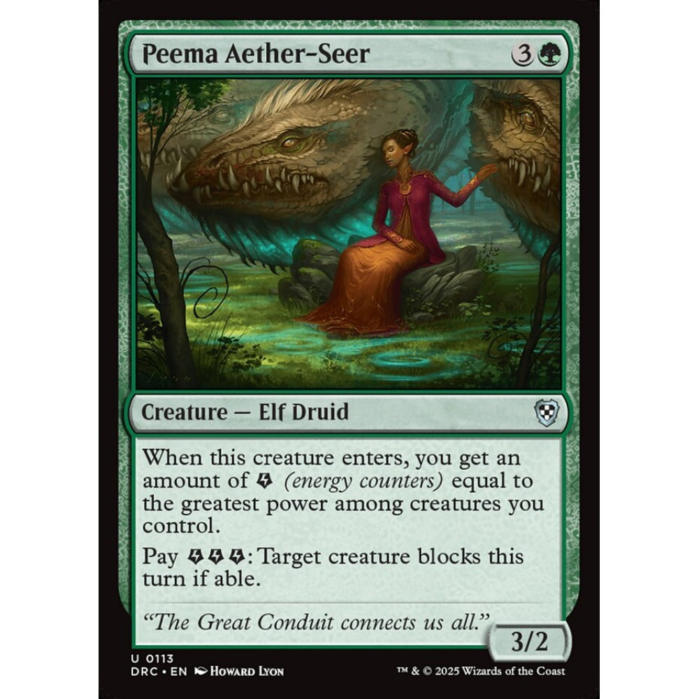 Peema Aether-Seer, 113, uncommon, Magic: The Gathering, Aetherdrift Commander
