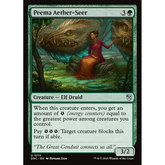 Peema Aether-Seer, 113, uncommon, Magic: The Gathering, Aetherdrift Commander