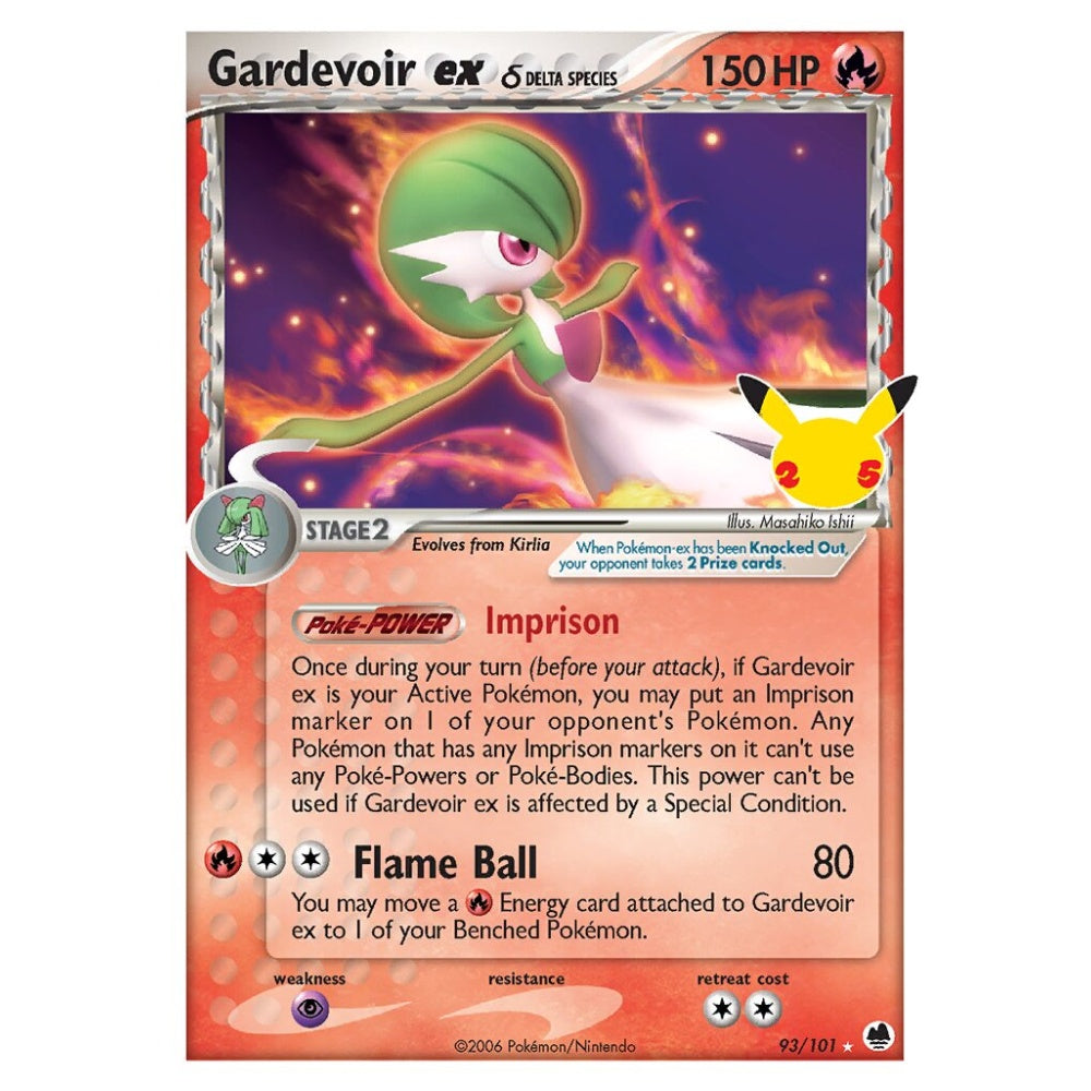 Gardevoir ex Fixed 93/101 Pokemon Card Game Celebrations