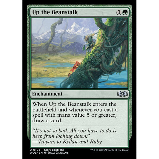 Up the Beanstalk, uncommon, 195, Magic the Gathering, Wilds of Eldraine