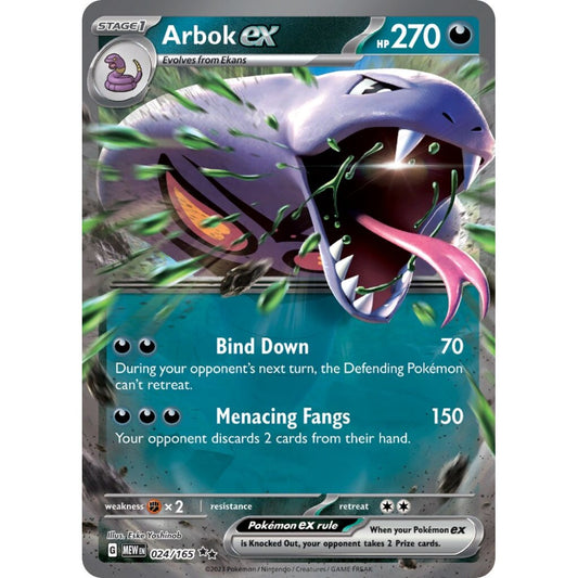 Arbok ex Double Rare 024/165 Pokemon Card Game Pokémon 151