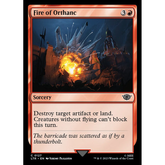 Fire of Orthanc, common, 127, Magic the Gathering, The Lord of the Rings: Tales of Middle-earth