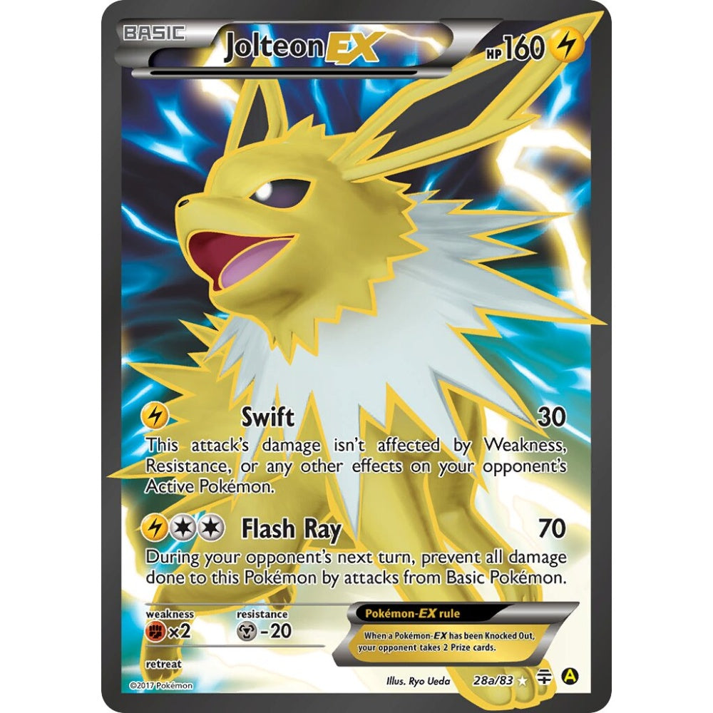 Jolteon-EX Rare Ultra 28a/83 Pokemon Card Game Yellow A Alternate