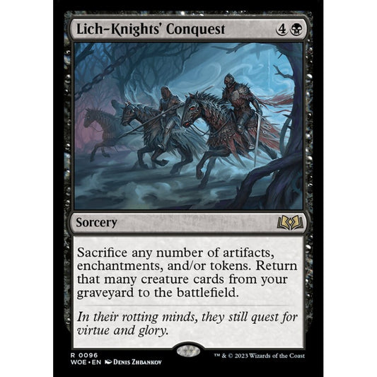 Lich-Knights' Conquest, rare, 96, Magic the Gathering, Wilds of Eldraine