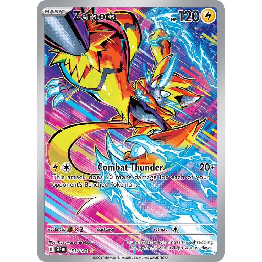 Zeraora Illustration Rare 151/142 Pokemon Card Game Stellar Crown