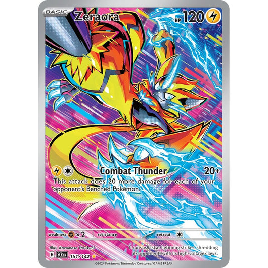 Zeraora Illustration Rare 151/142 Pokemon Card Game Stellar Crown
