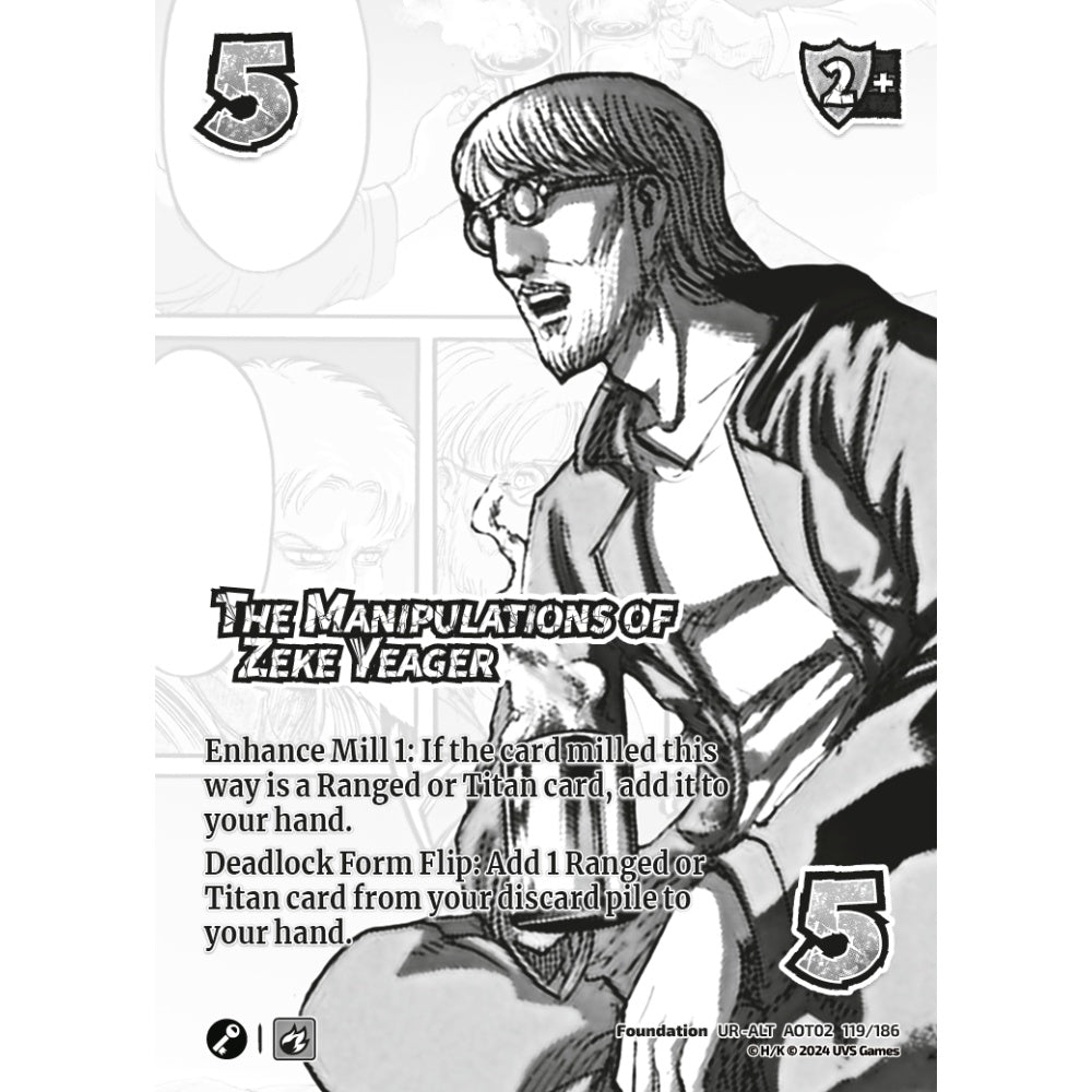 The Manipulations of Zeke Yeager, 119/186, AOT02, Universus, Attack on Titan: Origins of Power, Foundation, UR-ALT