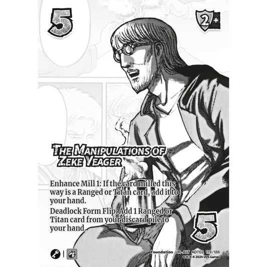 The Manipulations of Zeke Yeager, 119/186, AOT02, Universus, Attack on Titan: Origins of Power, Foundation, UR-ALT