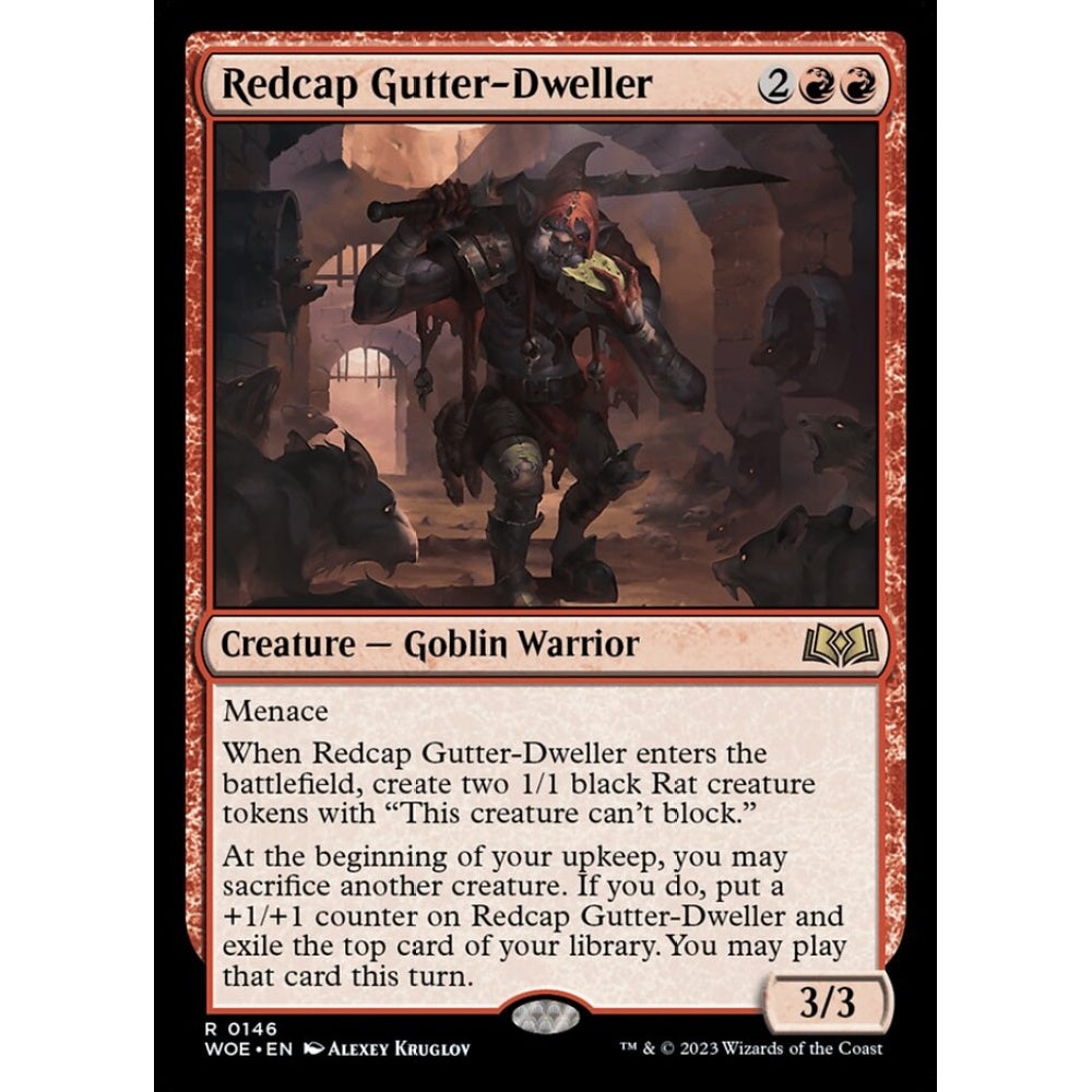 Redcap Gutter-Dweller, rare, 146, Magic the Gathering, Wilds of Eldraine