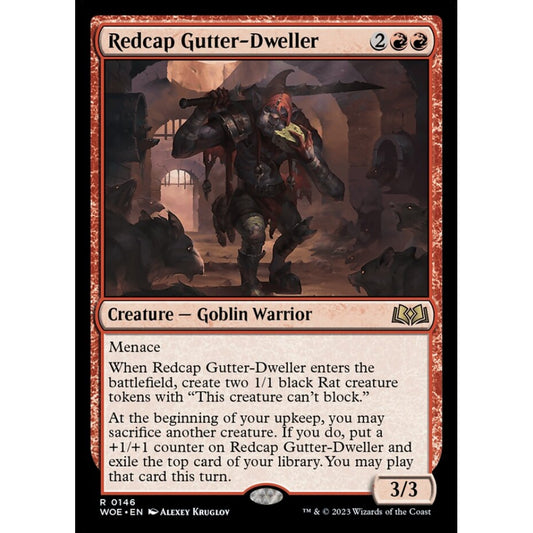 Redcap Gutter-Dweller, rare, 146, Magic the Gathering, Wilds of Eldraine