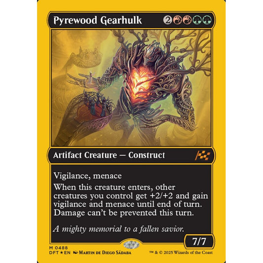 Pyrewood Gearhulk, 488, mythic, Magic: The Gathering, Aetherdrift