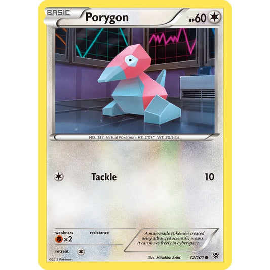 Porygon Common 72/101 Pokemon Card Game Plasma Blast