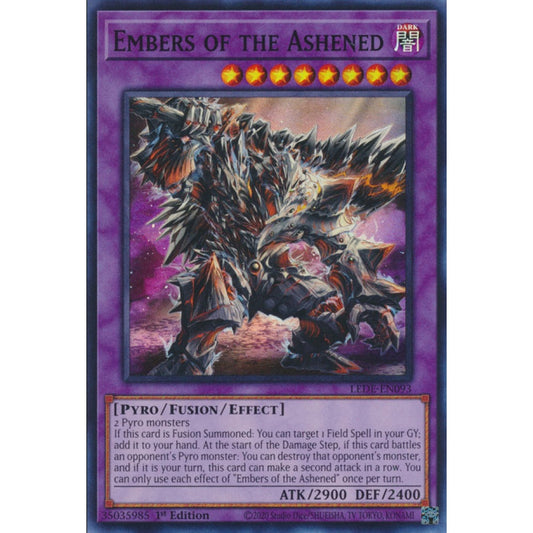 Embers of the Ashened, LEDE-EN093, Super Rare, Yu-Gi-Oh!, Legacy of Destruction