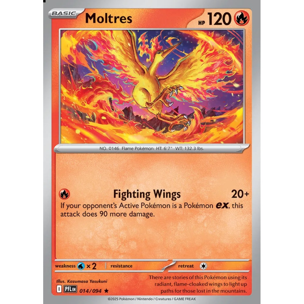 Moltres Rare 014/094 Pokemon Card Game Phantasmal Flames