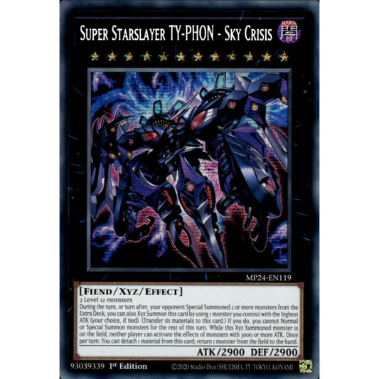 Super Starslayer TY-PHON - Sky Crisis, MP24-EN119, Prismatic Secret Rare, Yu-Gi-Oh!, 25th Anniversary Tin: Dueling Mirrors