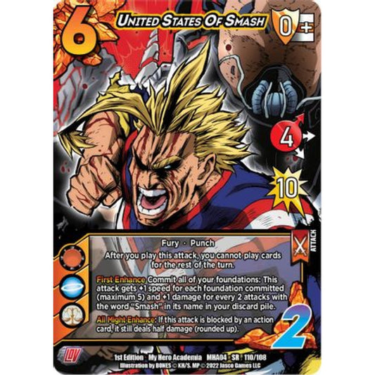 United States of Smash, 110/108, SR, UniVersus, MHA04 League of Villains