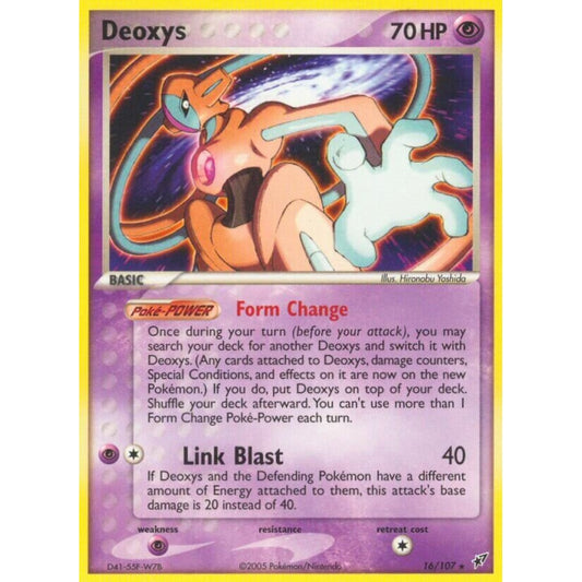 Deoxys Rare 16/107 Pokemon Card Game EX Deoxys