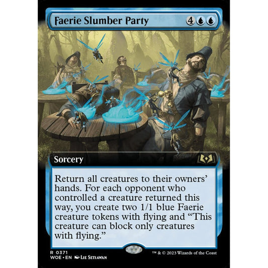 Faerie Slumber Party, rare, 371, Magic the Gathering, Wilds of Eldraine