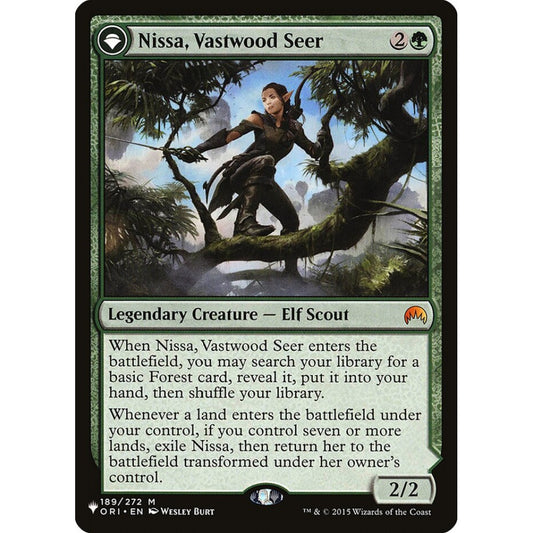 Nissa, Vastwood Seer // Nissa, Sage Animist mythic ORI-189 Magic the Gathering The List