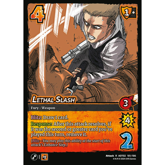 Lethal Slash, 101/186, AOT02, Universus, Attack on Titan: Origins of Power, Attack, R