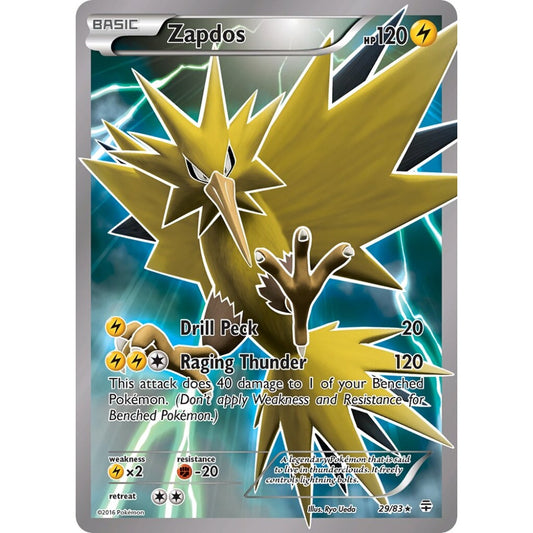 Zapdos Rare Holo 29/83 Pokemon Card Game Generations