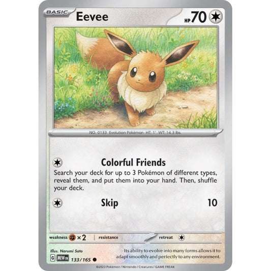 Eevee Common 133/165 Pokemon Card Game Pokémon 151