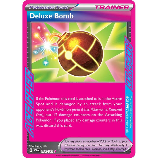 Deluxe Bomb ACE SPEC Rare 134/142 Pokemon Card Game Stellar Crown