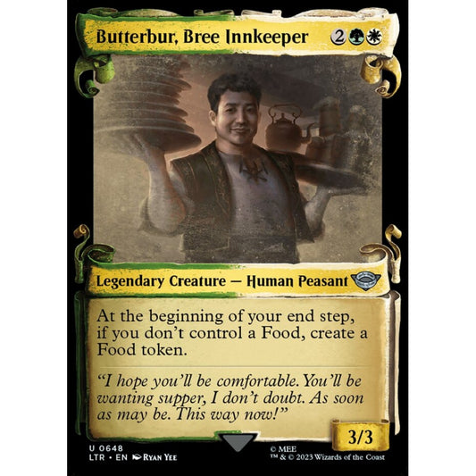 Butterbur, Bree Innkeeper, uncommon, 648, Magic the Gathering, The Lord of the Rings: Tales of Middle-earth