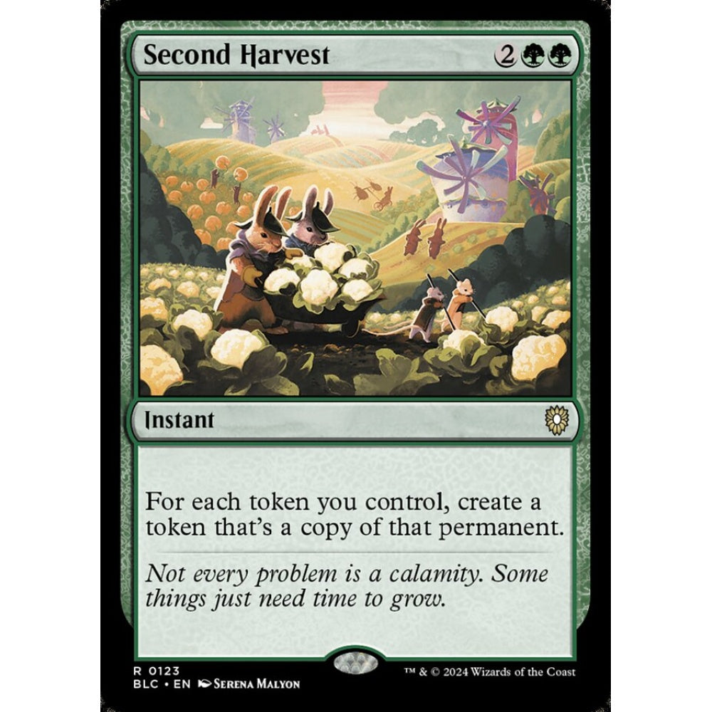 Second Harvest, 123, rare, Magic: The Gathering, Bloomburrow