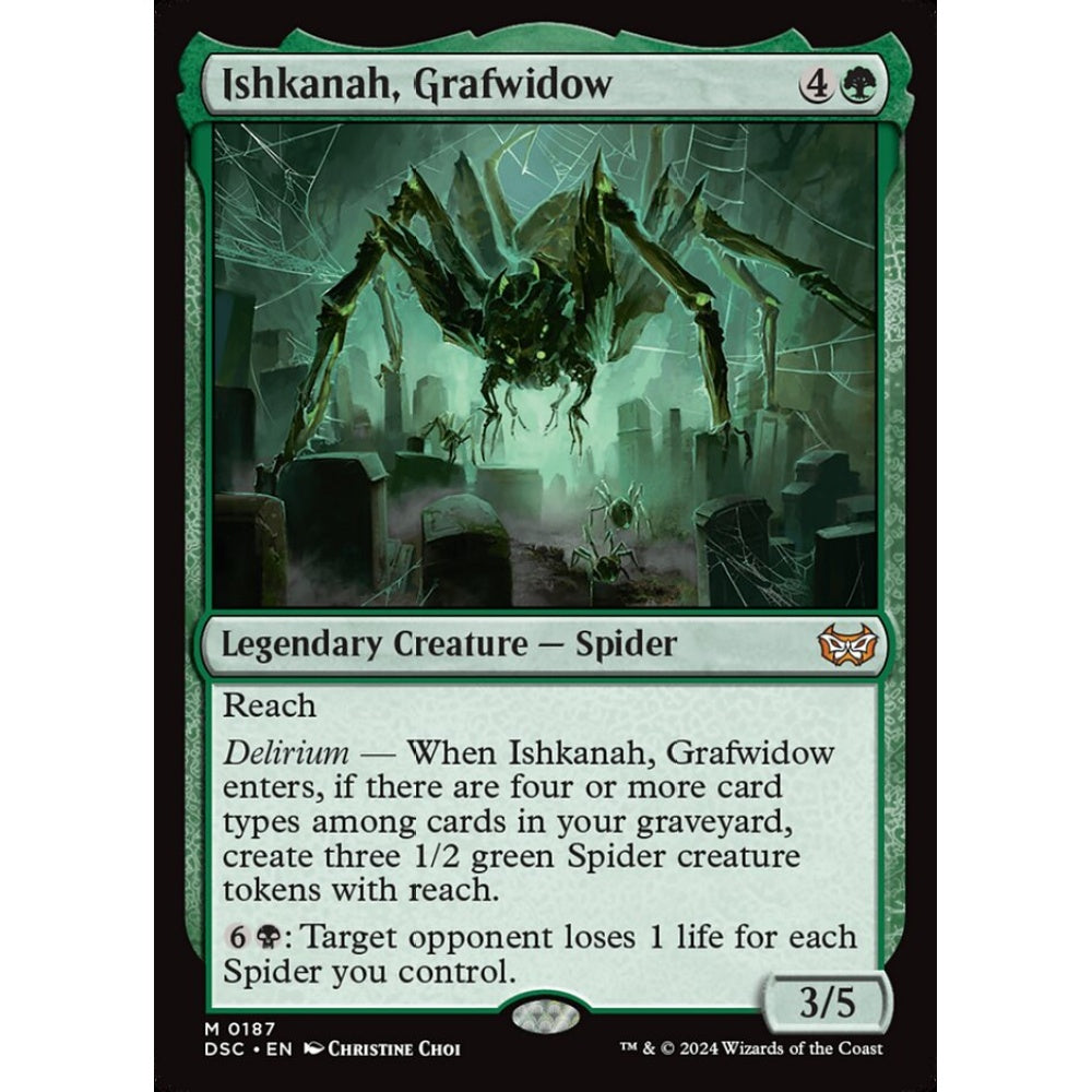 Ishkanah, Grafwidow, 187, mythic, Magic: The Gathering, Duskmourn: House of Horror