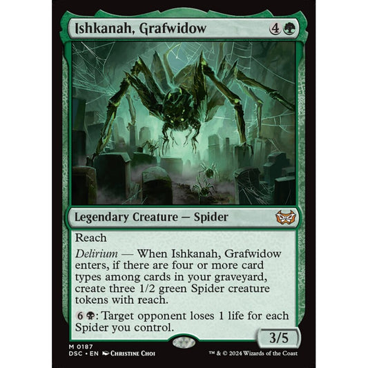 Ishkanah, Grafwidow, 187, mythic, Magic: The Gathering, Duskmourn: House of Horror