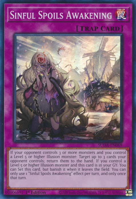 Sinful Spoils Awakening SUDA-EN069 Super Super Rare Yu-Gi-Oh Supreme Darkness in Art
