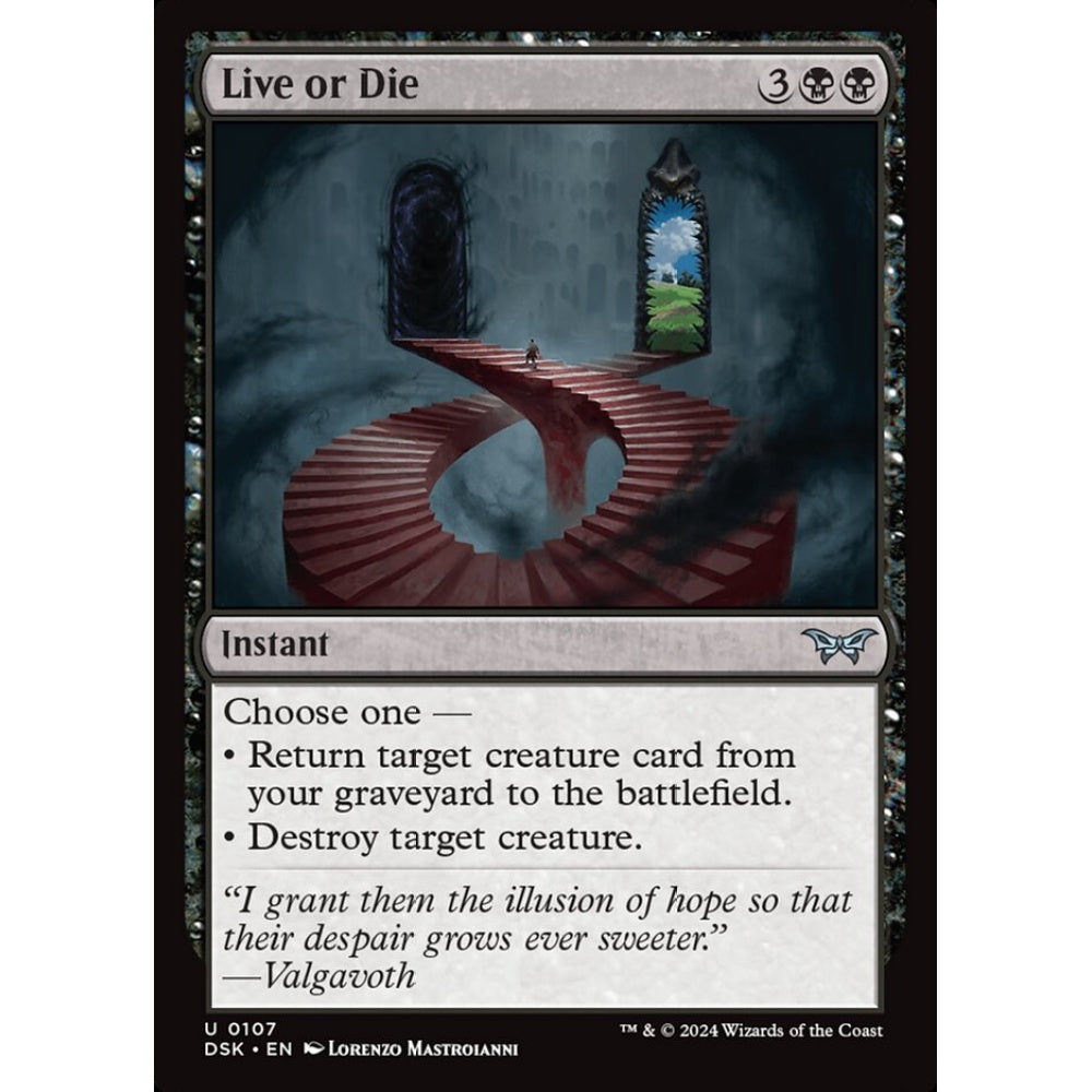 Live or Die, 107, uncommon, Magic: The Gathering, Duskmourn: House of Horror