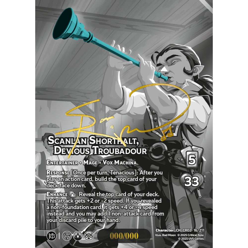 Scanlan Shorthalt, Devious Troubadour, 16/211, CR02, Universus, Critical Role: Heroes Of Exandria, Character, CH-CR