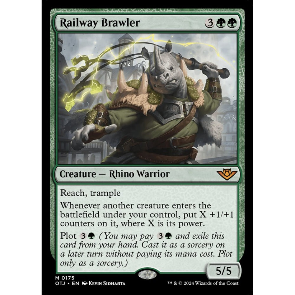 Railway Brawler, 175, mythic, Magic: The Gathering, Outlaws of Thunder Junction