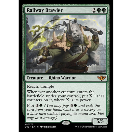 Railway Brawler, 175, mythic, Magic: The Gathering, Outlaws of Thunder Junction