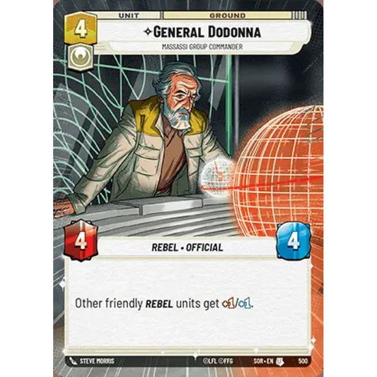 General Dodonna, 500, U, Star Wars Unlimited, Sparks Of Rebellion