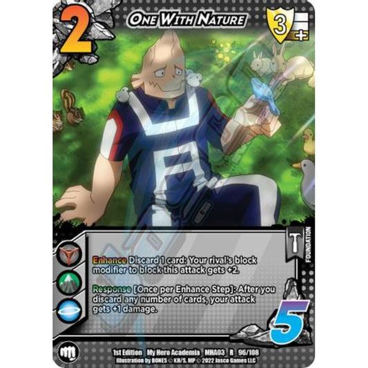 One With Nature, 96/108, R, UniVersus, MHA03 Heroes Clash