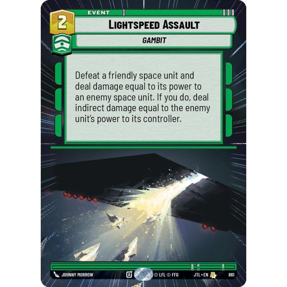 Lightspeed Assault, R, JTL 861) Hyperspace Foil, Star Wars Unlimited