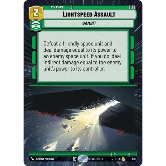 Lightspeed Assault, R, JTL 861) Hyperspace Foil, Star Wars Unlimited