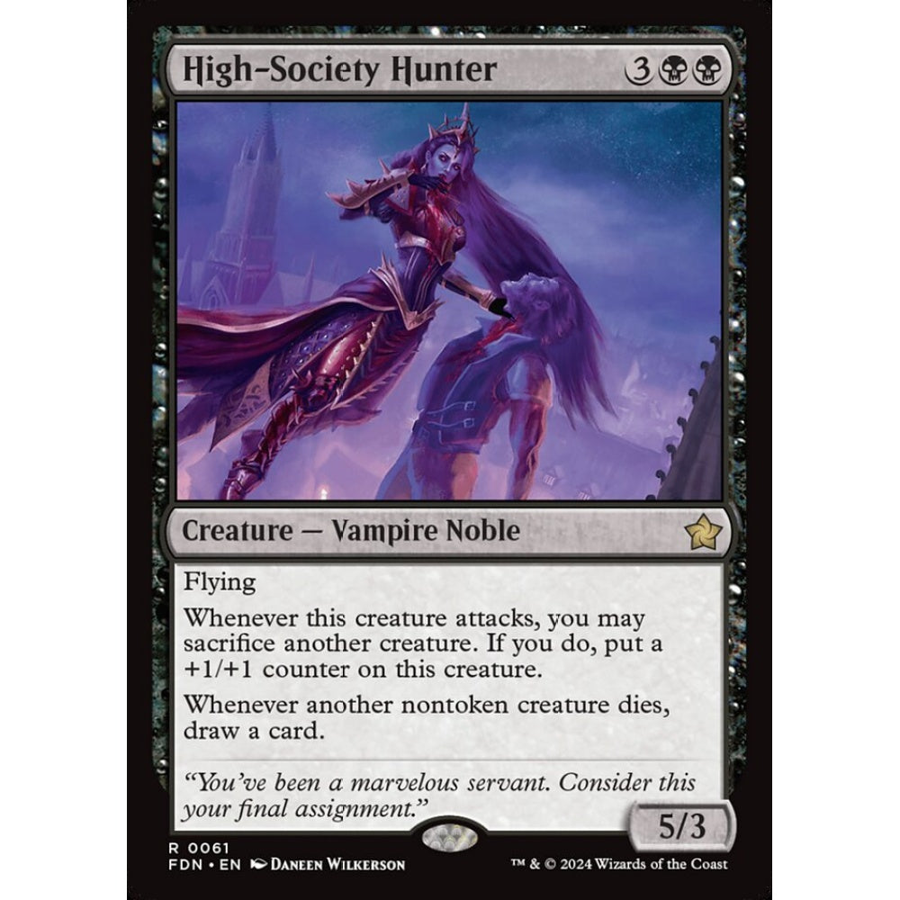 High-Society Hunter, 61, rare, Magic: The Gathering, Foundations