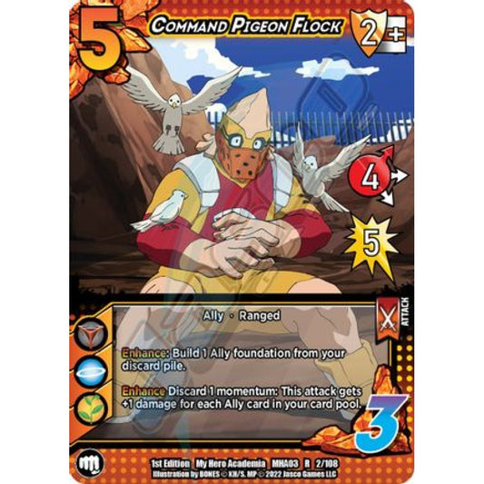 Command Pigeon Flock, 2/108, R, UniVersus, MHA03 Heroes Clash