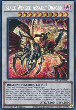 Black-Winged Assault Dragon - 25th Anniversary Tin: Dueling Heroes Mega Pack (Secret Rare) [MP23-187]