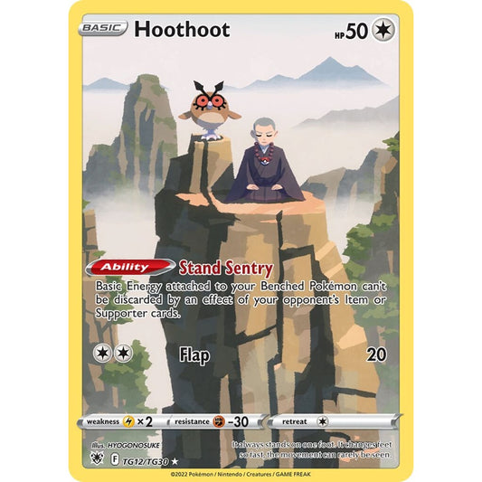 Hoothoot Rare Holo TG12/TG30 Pokemon Card Game Astral Radiance