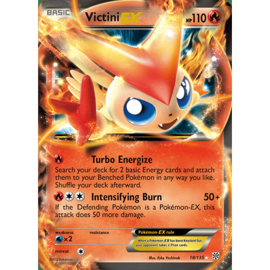 Victini-EX Double Rare 18/135 Pokemon Card Game Plasma Storm