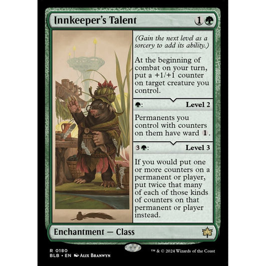 Innkeeper's Talent, 180, rare, Magic: The Gathering, Bloomburrow