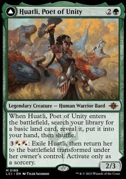 Huatli, Poet of Unity // Roar of the Fifth People - The Lost Caverns of Ixalan (Mythic) [LCI-189]