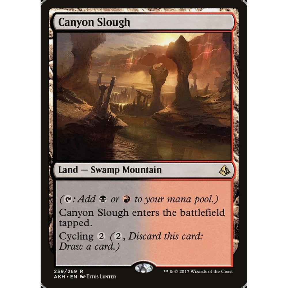 Canyon Slough rare 239 Magic the Gathering Amonkhet